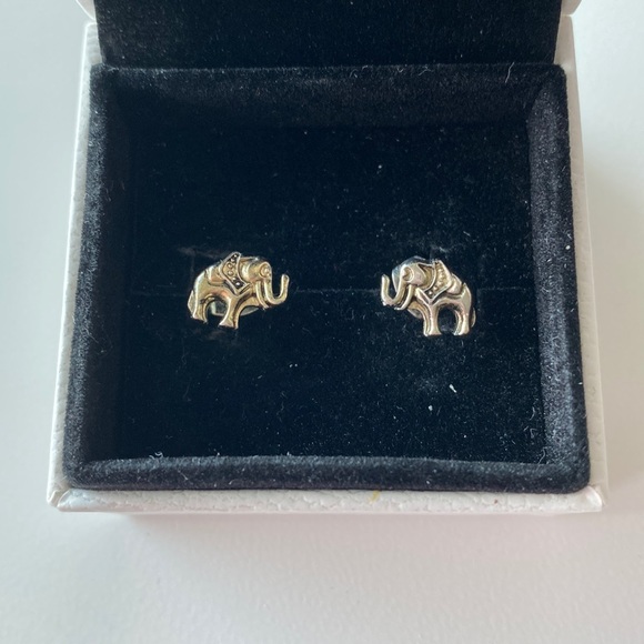 Gold elephant studs